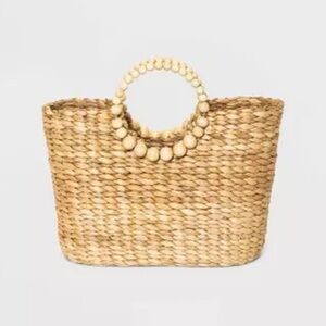 a new day Circle Handle Straw Tote Bag - NWT